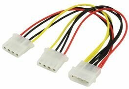 Powersplitter Molex : 5,25" M naar 2 x 5,25" F