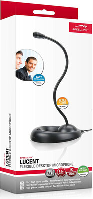 Lucent Speedlink Flexible Desktop Microphone (zwart, 3,5 mm jack)