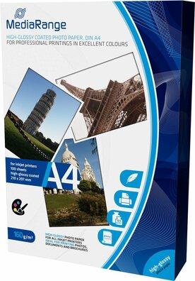 High-Glossy Premium Photo Paper (A4, 160 g/m², 100 vellen)