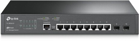 TL-SG3210 JetStream Gigabit Switch (managed, 8 x 10/100/1000 Mbit, desktop, rack-mountable, 2 SFP slots)