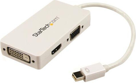 Mini DisplayPort naar VGA, DVI & HDMI Adapter (3-in-1, wit)
