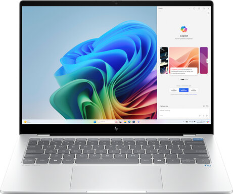 Omnibook X 14-fe1000nb (14" 2,2K 300n, QC Snapdragon X1P-42-100, 16 GB RAM, 1000 GB NVMe PCIe SSD, Qualcomm Andreno GPU, Windows 11, zilver, Azerty)