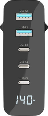 Power Delivery Wall Charger 140 Watt (met LED display)