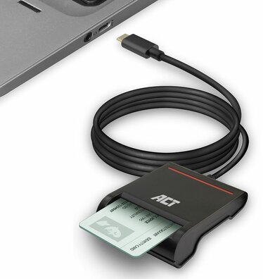 AC6020 USB-C SmartCard eID reader (zwart)