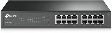 TL-SG1016PE Easy smart switch (8 x 10/100/1000 PoE+ + 8 x 10/100/1000, rack-mountable, PoE+ 110 Watt)
