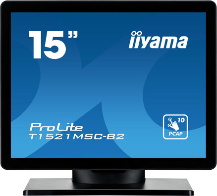 ProLite T1521MSC-B2 LED 15", touchscreen, 1024 x 768, TN, 800:1, 8 ms, HDMI, VGA, speakers, mat zwart