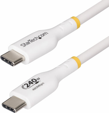 USB2EPR2MW USB-C Laadkabel (2 m, 240 Watt, USB-C M/M, Power Delivery 240 Watt, wit)