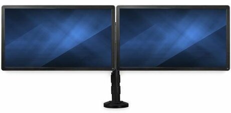 Desk-Mount Dual-Monitor Arm (tot 27", 2 monitors, zwart)