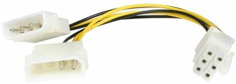 LP4 naar 6-pin PCI Express Video Card Power Cable Adapter