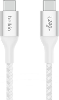 BoostCharge USB-C M/M kabel (2 m, tot 240 Watt power delivery support, wit)