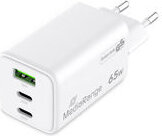 Fast Charger 65 Watt (1 x USB-A en 2 x USB-C, GaN technology)