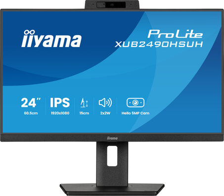 ProLite XUB2490HSUH-B2 LED 24", 1920 x 1080 Full HD 100 Hz, IPS, 4 ms, HDMI, DisplayPort, speakers, mat zwart