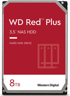 8000 GB WD80EFPX WD Red Plus Hard drive (3,5", SATA 6 Gb/s, 5640 rpm, 256 MB cache)