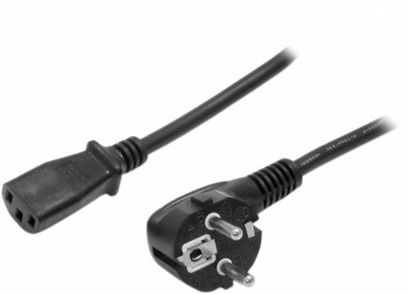 Europese voedingskabel voor PC's (1,8 meter, zwart)