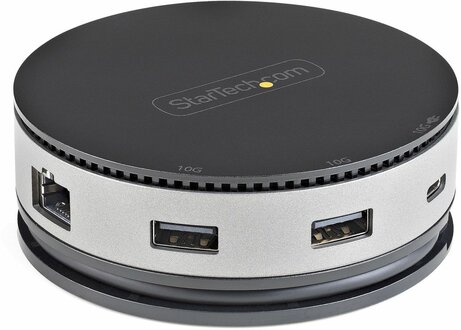 DKT31CHDVCM USB-C Multiport Adapter (10 Gbps Mini Dock, 4K 60 Hz, HDMI, DisplayPort, VGA, 75 Watt PD Passthrough, USB Hub & GbE, USB-C 3.1 Gen 2)