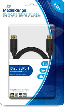 Displayport kabel M/M (2 meter, 4K Ultra HD, zwart)