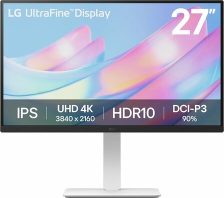 UltraFine 27US550-W LED 27", 3840 x 2160 4K UHD, IPS, 1000:1, HDR10, 5 ms, 2 x HDMI, DisplayPort