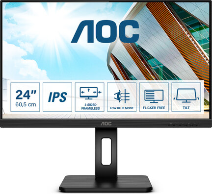 Q24P2Q LED 23,8", 2560 x 1440 1440p Quad HD, IPS, 1000:1, 4 ms, HDMI, VGA, DisplayPort, speakers, zwart
