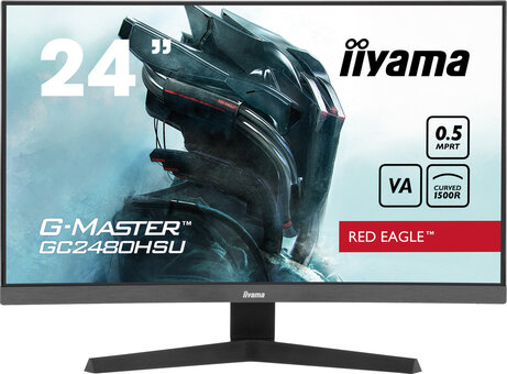 G-MASTER Red Eagle GC2480HSU-B1 LED gaming curved 24", 1920 x 1080 Full HD, 180 Hz, VA, 3000:1, 0,5 ms, 2 x HDMI, DisplayPort, speakers, mat zwart