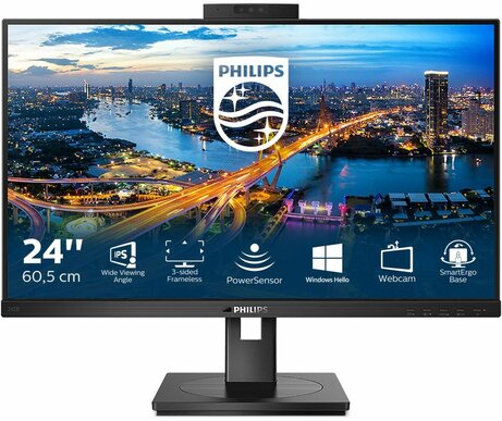 242B1H LED 24", 1920 x 1080 Full HD, IPS, 1000:1, 4 ms, HDMI, DVI-D, VGA, DisplayPort, speakers, zwart