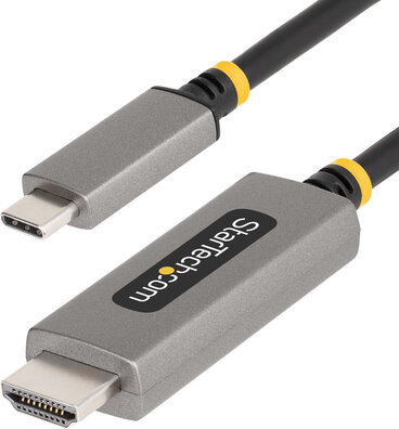 USB-C naar HDMI Adapterkabel (8K 60 Hz, 4K 144Hz, HDR10, Alt Mode, Thunderbolt 3/4 compatibel, 1 meter, grijs)