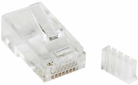 Cat 6 RJ45 Modular Plug voor solide kabels (50-pack)