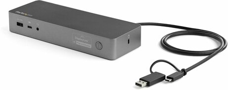 DK30C2DPEPUE USB-C & USB-A Hybrid Universal Laptop Docking Station (100 Watt Power Delivery, dual monitor 4K, 60 Hz, HDMI & DisplayPort, USB-C - 2 x HDMI, 2 x DP, GigE, 170 Watt)
