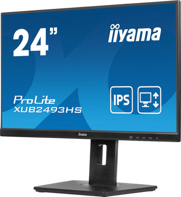 ProLite XUB2493HS-B6 LED 24", 1920 x 1080 Full HD 100 Hz, IPS, 1300:1, 0,5 ms, HDMI, DisplayPort, speakers, zwart mat