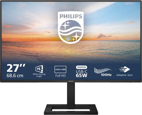 27E1N1300AE/00 Full HD, 100 Hz, 1 ms, USB-C, HDMI, 2 x USB 3.2, ingebouwde luidsprekers, in hoogte verstelbaar