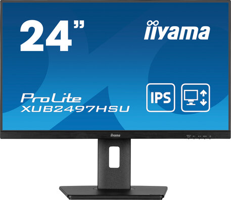 ProLite XUB2497HSU-B2 LED 24", 1920 x 1080 Full HD, 100 Hz, IPS, 1300:1, 1 ms, HDMI, DisplayPort, speakers, mat zwart