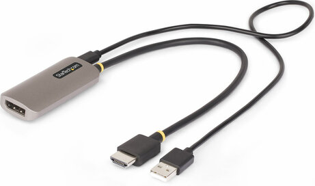 148B-HDMI-DP-8K HDMI naar DisplayPort Adapter (8K, 60Hz, actieve video converter, 30 cm, grijs, 8K 60 Hz support)