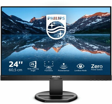 B Line 240B9 LED 24,1", 1920 x 1200 WUXGA, IPS, 4 ms, HDMI, DVI-D, VGA, DisplayPort, speakers, zwart