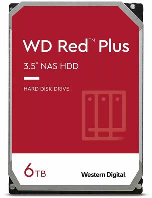 6000 GB WD Red Plus WD60EFPX Hard drive (3,5", SATA 6 Gb/s, 5400 rpm, 256 MB cache)