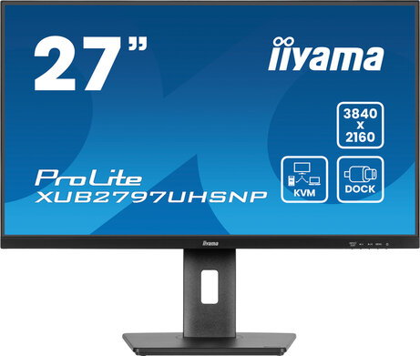 ProLite XUB2797UHSNP-B1 LED 27", 3840 x 2160 4K, IPS, 1300:1, 4 ms, HDMI, DisplayPort, USB-C, speakers, mat zwart