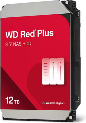 12.000 GB WD Red Plus WD120EFGX Hard drive (3,5", SATA 6 Gb/s, 7200 rpm, 512 MB cache)