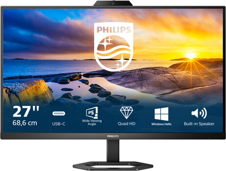 27E1N5600HE LED 27", 2560 x 1440 QHD, IPS, 1000:1, 1 ms, HDMI, DisplayPort, USB-C, speakers, zwart