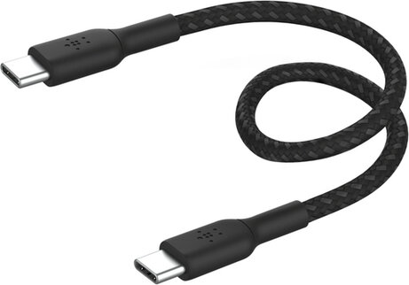 BoostCharge USB-kabel : 24 pin USB-C M/M (15 cm, USB Power Delivery 60 Watt, zwart)