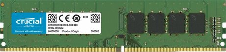 CT8G4DFRA32A DDR4 8 GB, DIMM 288-pin, 3200 MHz, PC4-25600, CL22
