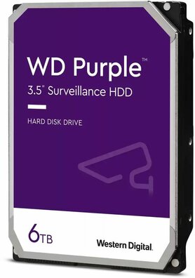 6000 GB WD Purple WD64PURZ Hard drive (surveillance, 3,5", SATA 6 Gb/s, 5400 rpm, 256 MB cache)
