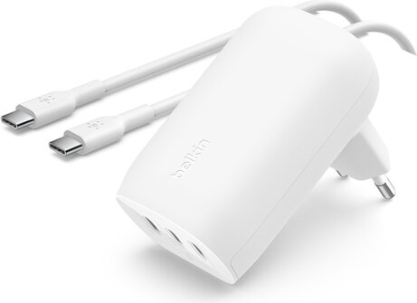 BoostCharge Power adapter 67 Watt (PPS technology, 3,25 A, PD 3.0, Power Delivery 3.1, 3 output connectors USB-C, wit)