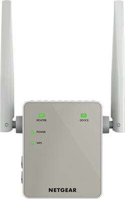 EX6120-100PES Wireless Range Extender (IEEE 802.11ac, 1,17 Gbit/s, 2,40 GHz, 5 GHz, 2 x externe antennes, LAN)