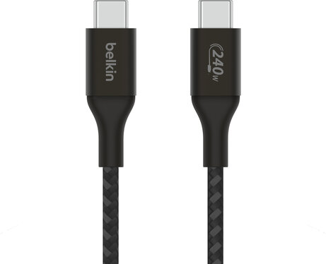 BoostCharge USB-C M/M kabel (2 m, tot 240 Watt power delivery support, zwart)