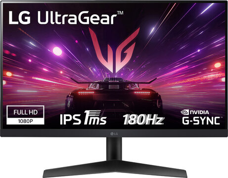 UltraGear 24GS60F-B LED gaming 24", 1920 x 1080 Full HD 180 Hz, IPS, 1000:1, HDR10, 1 ms, HDMI, DisplayPort