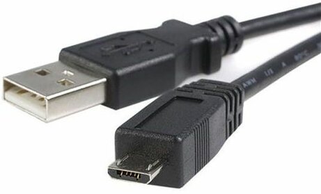 Micro USB-kabel A naar micro B (1 meter, zwart)