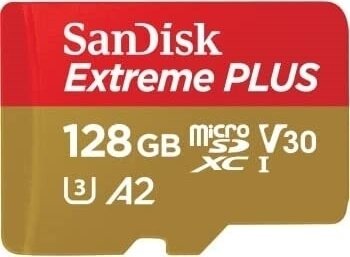 SDSQXBD-128G-GN6MA Extreme Plus Flash memory card 128 GB (A2, Video Class V30, UHS-I U3, Class 10, microSDXC UHS-I)