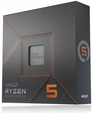 Socket AM5 : Ryzen 5-7600X, 4,7 GHz, 6-core, 12 threads, 32 MB cache, PIB/WOF