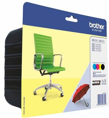 LC229XLVALBP inkjetcartridges valuepack (zwart, cyaan, magenta en geel)