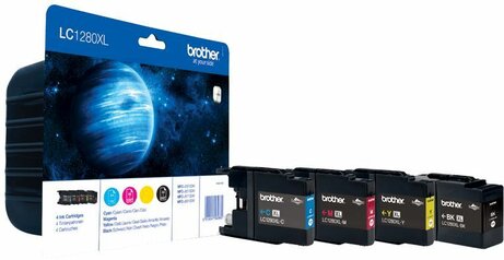 LC1280XL Valuepack inkjetcartridges (cyaan, magenta en geel)