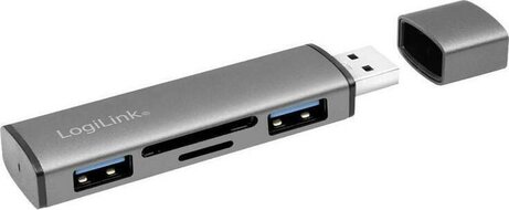 USB 3.2 2-Port Hub met Card Reader