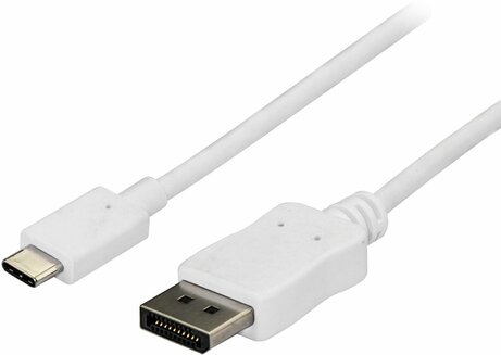 USB-C naar DisplayPortkabel (4K, 60 Hz, 1,8 meter, wit)